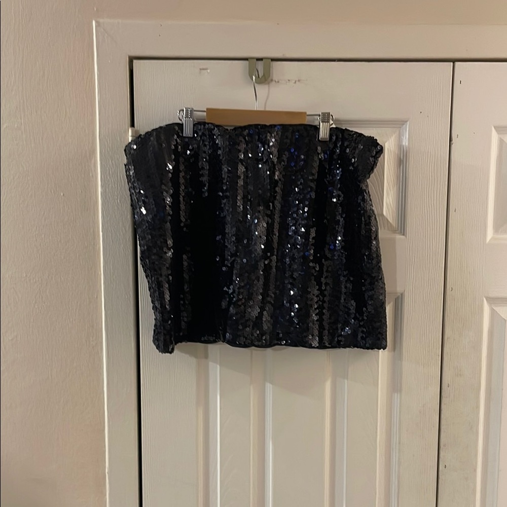 Joe Fresh Sequin Skirt Size XL In Black